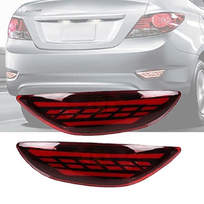 2PCS LED REAR BUMPER TAIL BRAKE LIGHT FOR HYUNDAI ACCENT VERNA BRIO