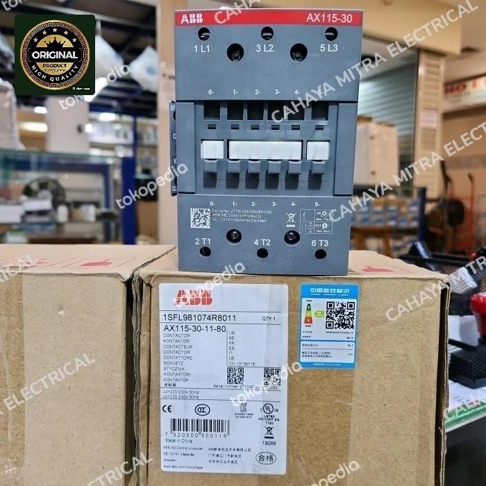Kontaktor / Contactor Abb Ax115 -30-11 3P 220V Ax115 55Kw Original Co