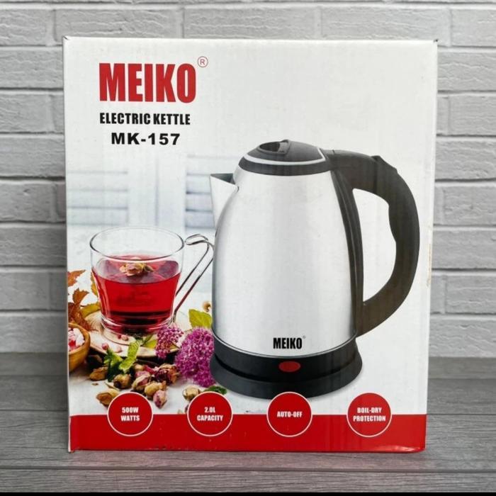 MEIKO ELECTRIC KETTLE MK-157 TEKO STAINLESS LISTRIK 2 LITER