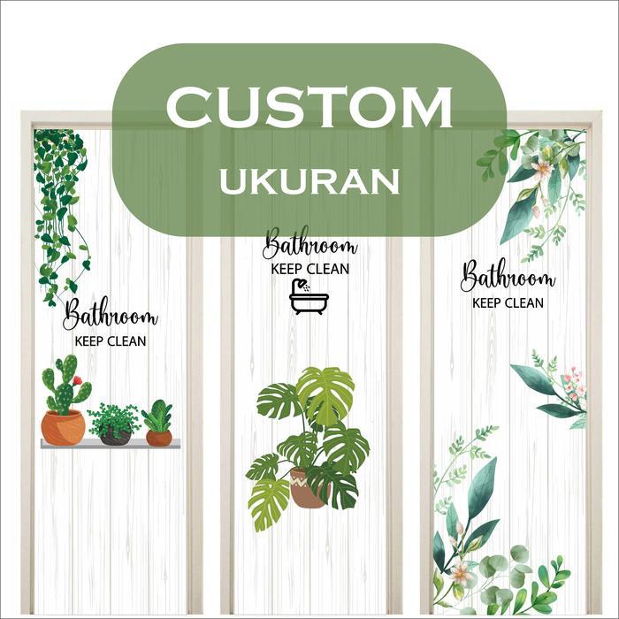 CUSTOM - sticker pintu kamar mandi stiker