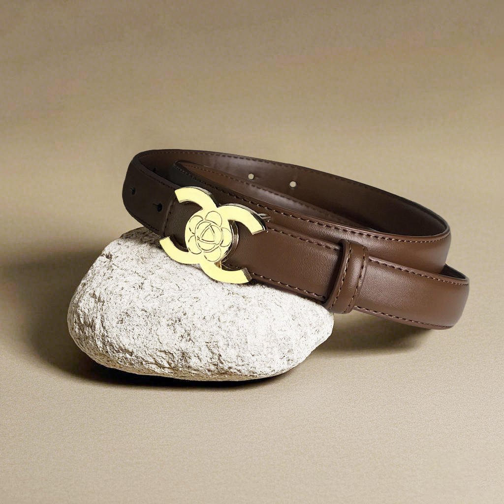 Simple ladies jeans belt casual fashion Joker smooth buckle female tide belt.