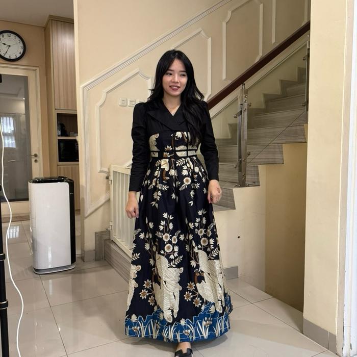 HERFIT NADINE dress katun strech batik + sleting