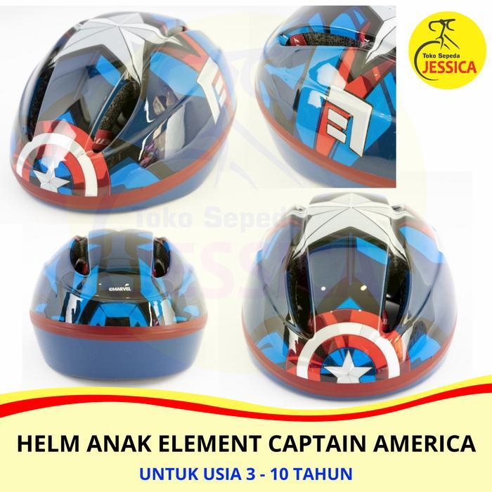 Helm Sepeda Anak Element Marvel Captain America
