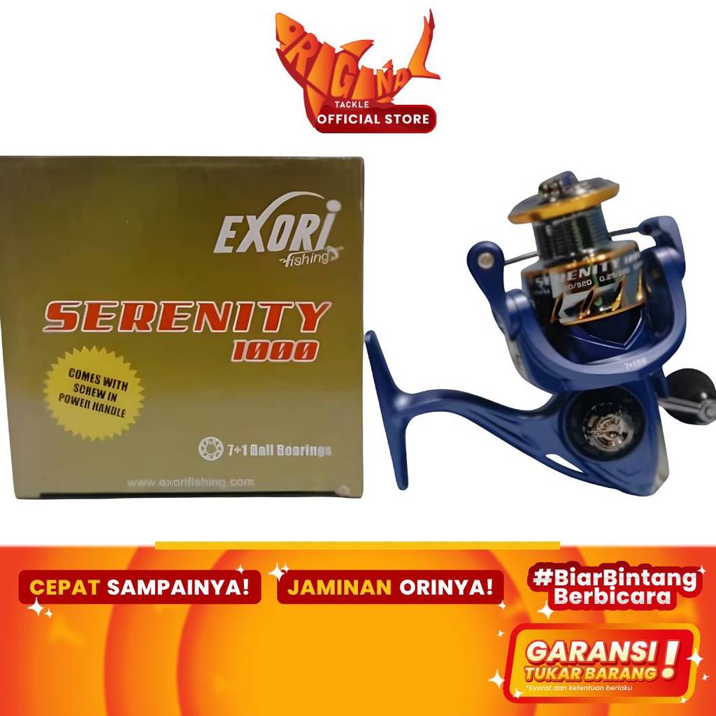 Reel Pancing Spinning Exori Serenity Power Handle Stainless Steel 3000 1000