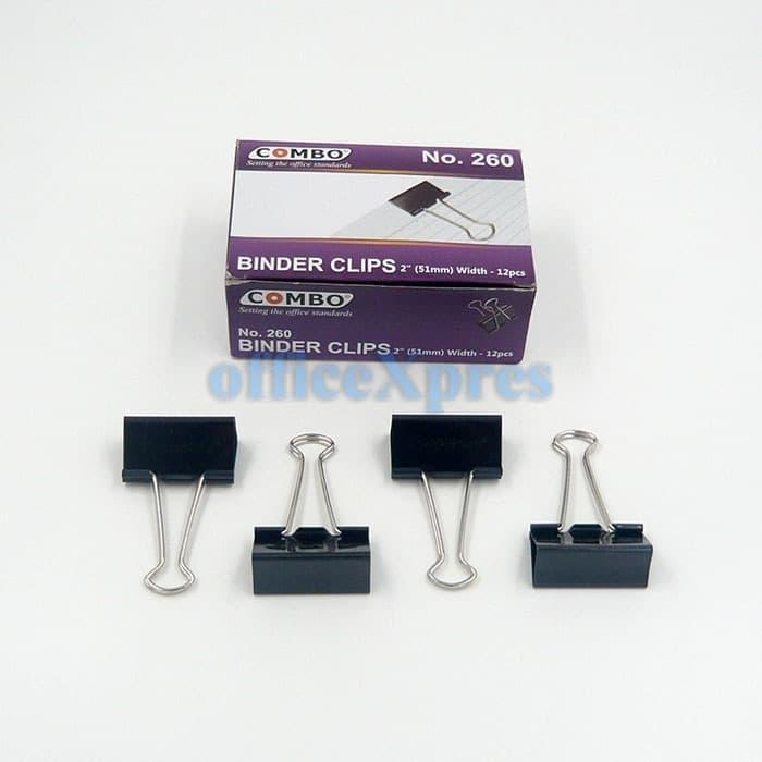 "New" Binder Clip / Klip Hitam / Klip Besar / Penjepit Kertas 260 Combo