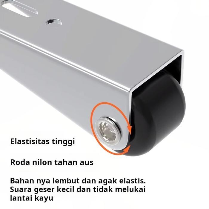 Roda geser bawah, perangkat bantu pengangkat dan penurun pintu, katrol penopang pintu, roda