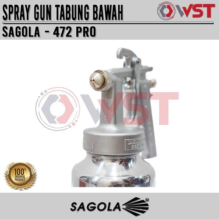 SPRAY GUN SAGOLA 472 PRO ORIGINAL 600CC / SPRAY GUN TABUNG BAWAH