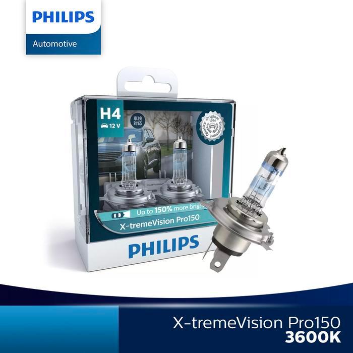 PHILIPS X-TREME VISION PRO150 H4 LAMPU HOLOGEN - 12342XVP