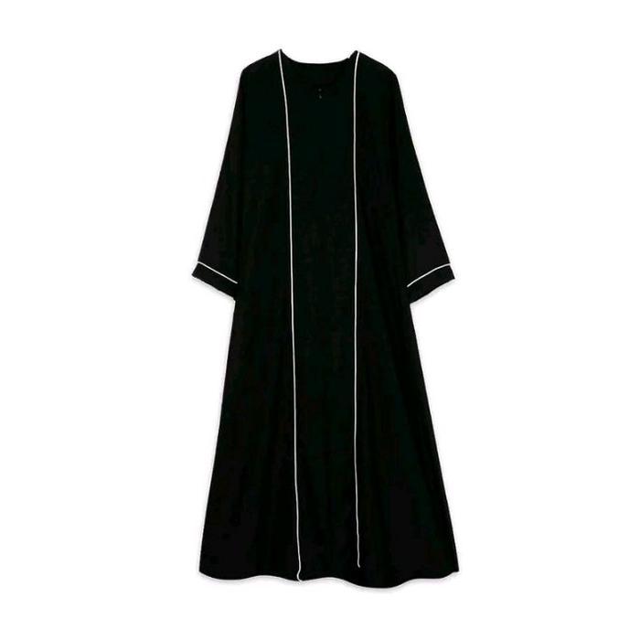 Abaya Diana Arabian Hitam Trend Terbaru 2026 // Abaya Basic Crinkle Airflow Remaja Muslim // Gamis