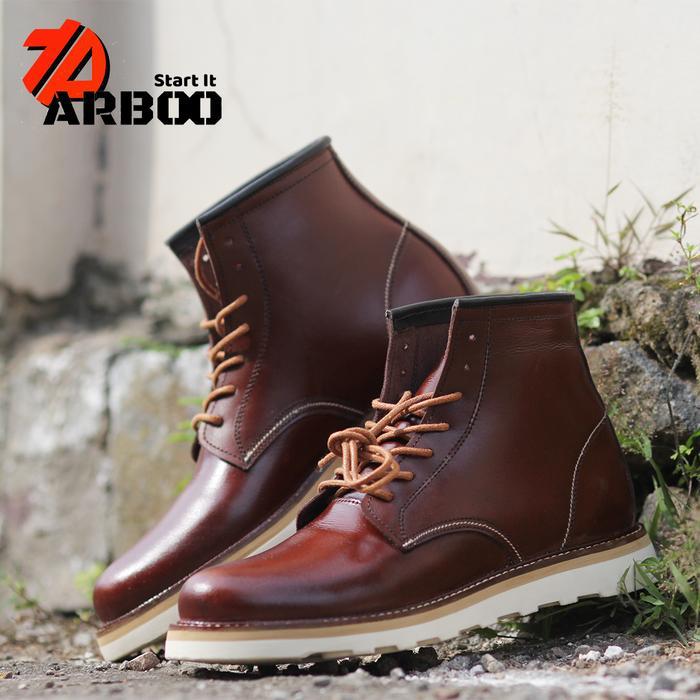 Sepatu Safety Boot Redwing Sepatu Pria Sepatu Kulit Mahal Kulit Sapi Asli Safety Ujung Besi Realpic