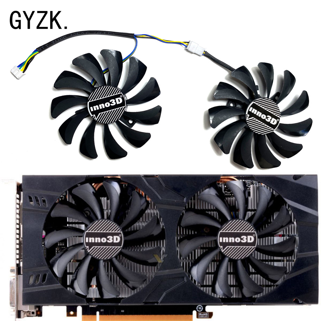 New For INNO3D GeForce GTX1060 3GB X2 Graphics Card Replacement Fan HA9010H12F-Z