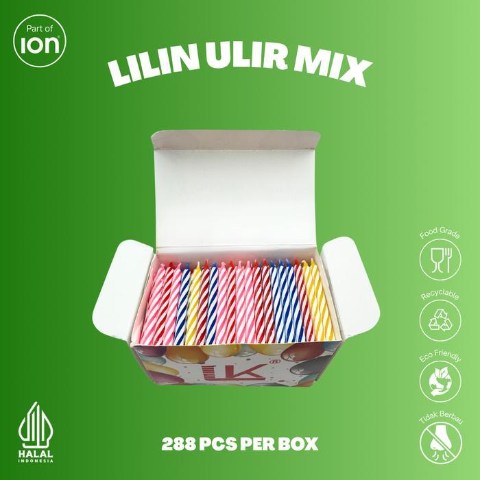 Lilin Ulir Ulang Tahun Kecil 288 spiral mix warna LK - ECER