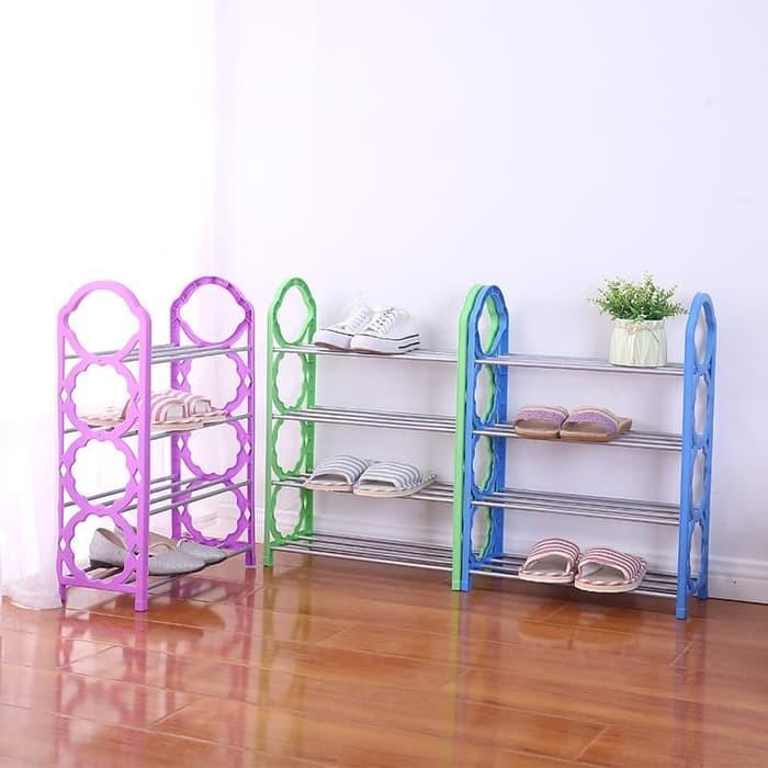 Rak Sepatu Sandal CH828 Warna / Rak Sepatu portable 4 susun