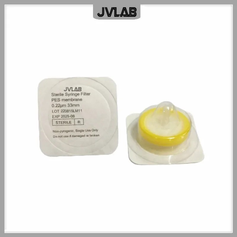 Terbaik Sterile Syringe Filter Unit 33mm Polyethersulfone PES Filter Membrane 0.22um Needle Filtrati