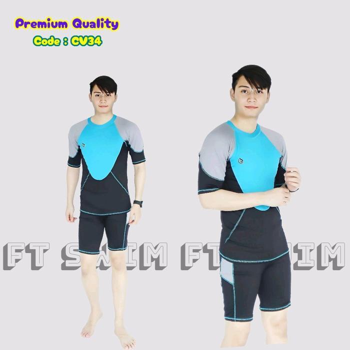 Baju renang laki-laki baju renang pria dewasa pendek/baju diving laki-laki remaja cewek baju renang