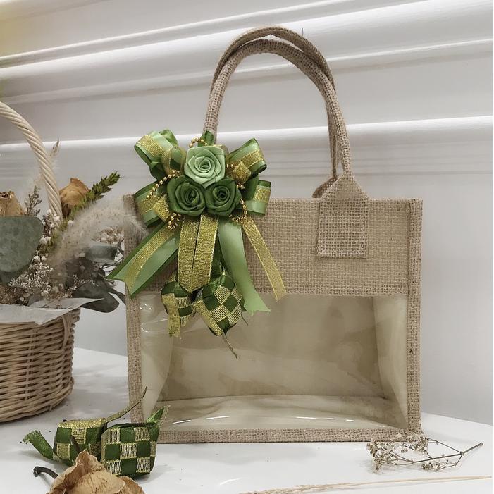 Tas karung goni hampers packaging lebaran idul fitri estetik aesthetic
