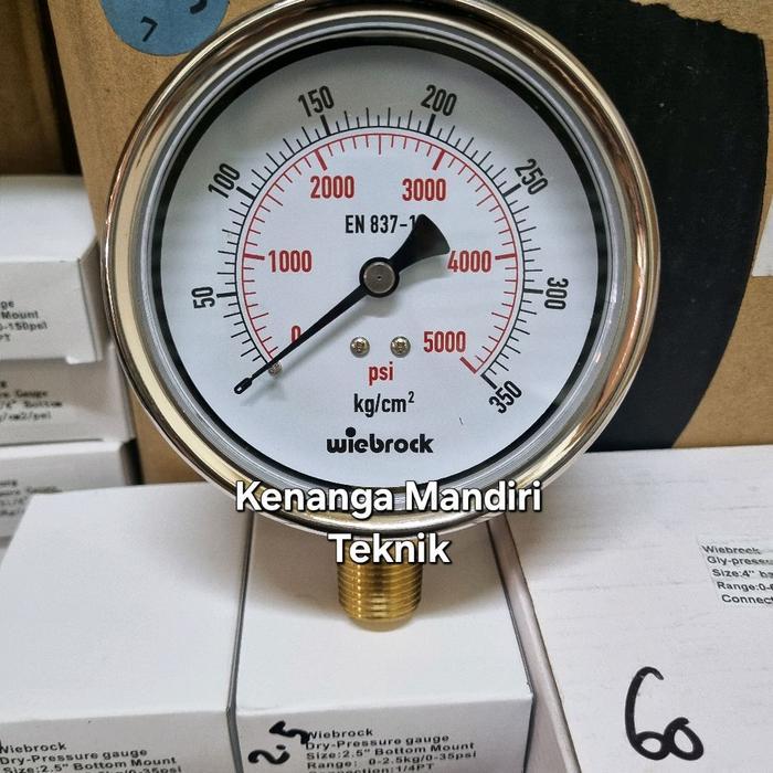 350 Bar Pressure Gauge Stainless 4 Inchi 5000 Psi Wiebrock Terbaru 