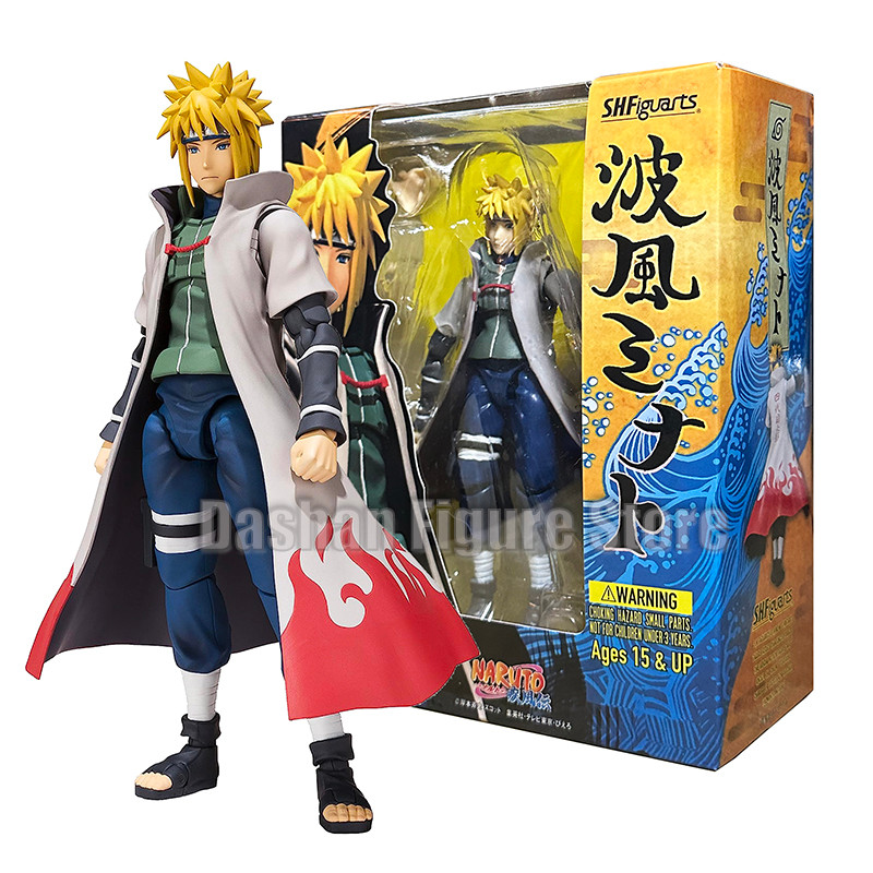 Shf Naruto Shippuden Figur Yondaime Hokage Namikaze Minato Figur Aksi PVC Koleksi Hatake Kakashi Had