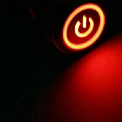 SWITCH ON OFF PUSH BUTTON TOMBOL SAKLAR LAMPU RING LED MOTOR MOBIL