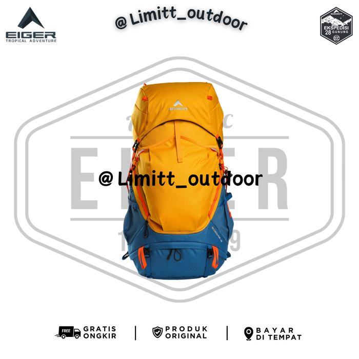 TAS GUNUNG CARRIER EIGER ECOSAVIOR 45L RUCKSACK ORIGINAL - Yellow