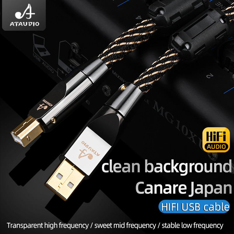 HIFI USB OTG Cable USB Type A to B USB Cable 6N OFC Type C to Type B Audio Cable Decoder DAC Sound