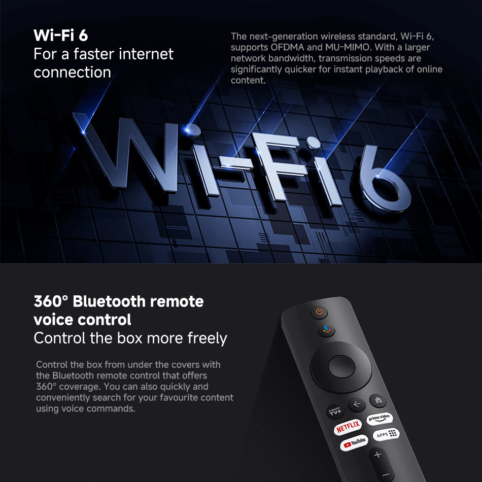 Xiaomi Mi TV Box S 3rd Gen Global Version 32GB ROM 4K Ultra HD Bluetooth WiFi 6 Smart Media Player