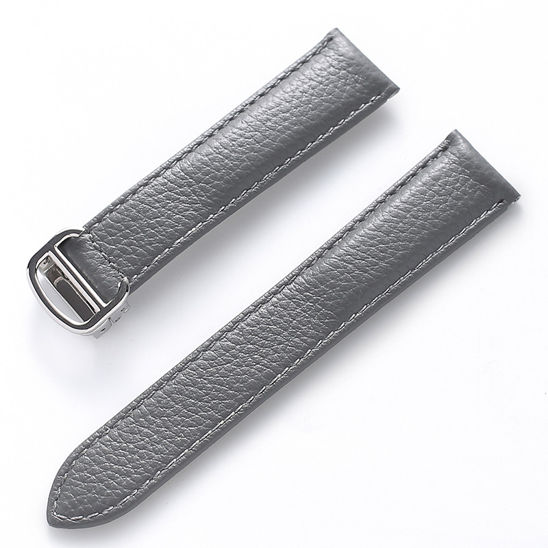 Belt Leather Watch Strap Litchi Soft Leather Men's Belt Ladies' Strap Replacement Cartier Tank