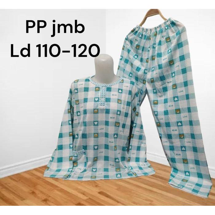 Sorella - Set Pp Baju Tidur Kaos Lengan Panjang Dan Celana Panjang Jumbo Babydoll Wanita 3Xl Ld