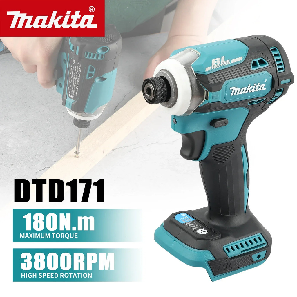 Makita DTD171 Brushless Impact Driver: Cordless Power Tools, 18V BL Motor, Rechargeable Screwdriver