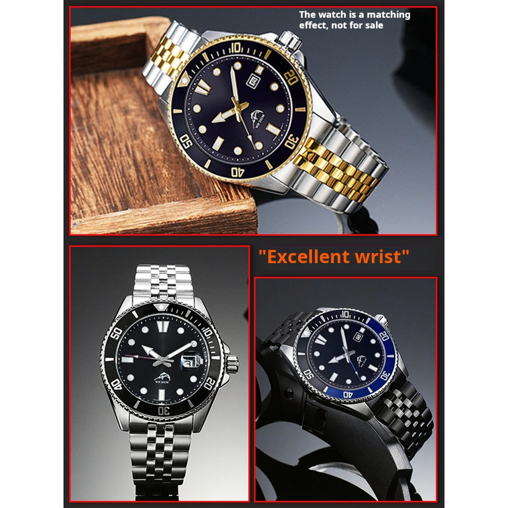 Curved end Bracelet For Casio Swordfish MDV-106 MDV106 MDV107 Solid stainless steel Watch Strap 5374