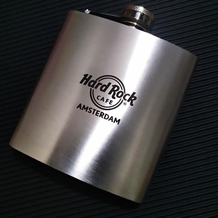 Best Seller Botol Minum Stainless Hip Flask Hard Rock Cafe 6Oz Original