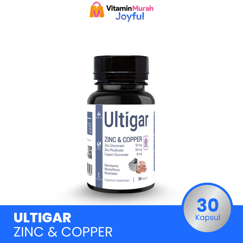 ULTIGAR ZINC & COPPER ISI 30 & 100 KAPSUL - SUPLEMEN KESEHATAN