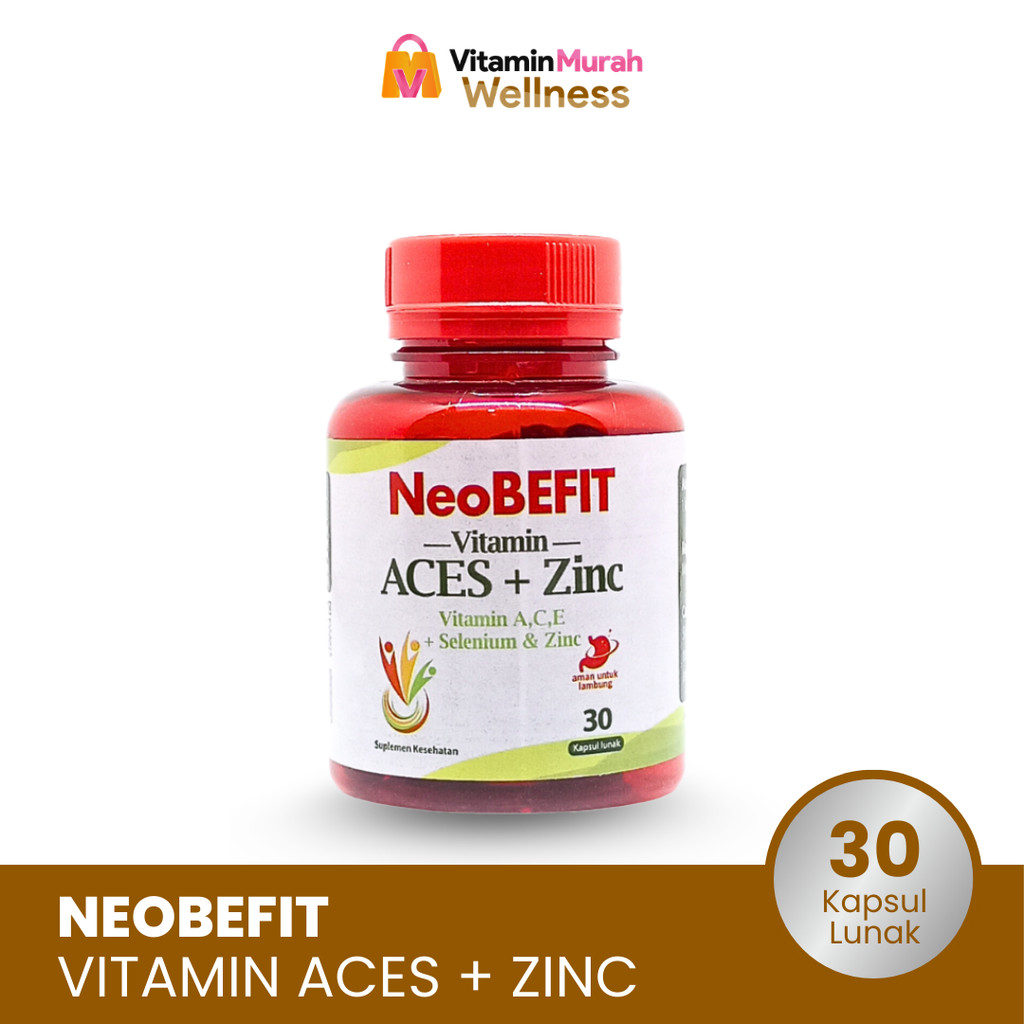 NeoBEFIT Vitamin A C E Selenium + ZINC ISI 30 & 100 KAPSUL LUNAK