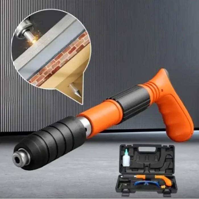 TERLARIS 1 SET Tool Box Mini Stampset Ramset T500 Alat Tembak Paku 7.3 MM Beton Besi Baja Tembok