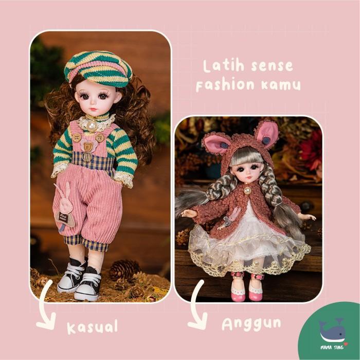 ORIGINAL Mama Sing Mainan Boneka Perempuan Premium 30cm Princess BJD dengan Sendi-sendi Fleksibel &
