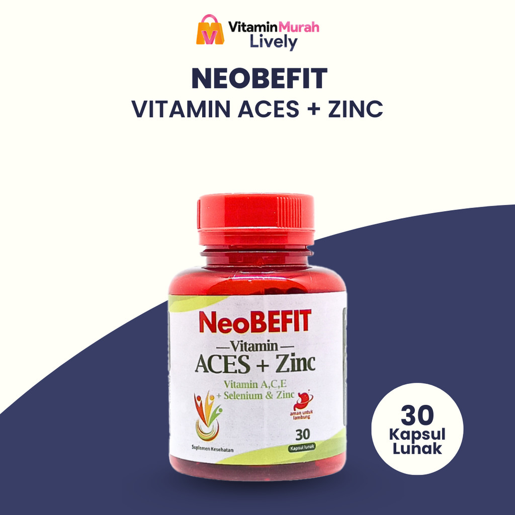 NeoBEFIT Vitamin A C E Selenium + ZINC ISI 30 & 100 KAPSUL LUNAK