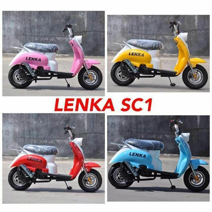 Motor Mini Lenka Scoopy 50Cc Mesin 2Tak Terlaris - Orange