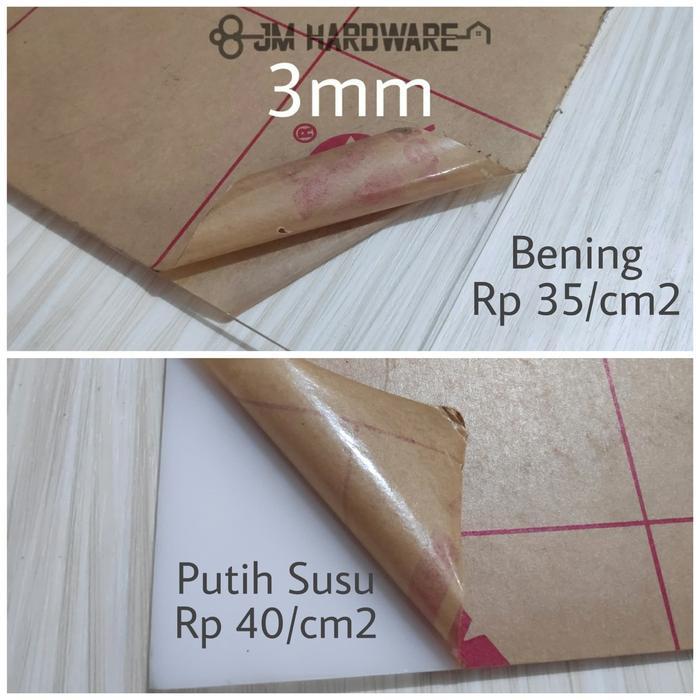 Acrylic bening putih susu 3mm mika akrilik potongan custom