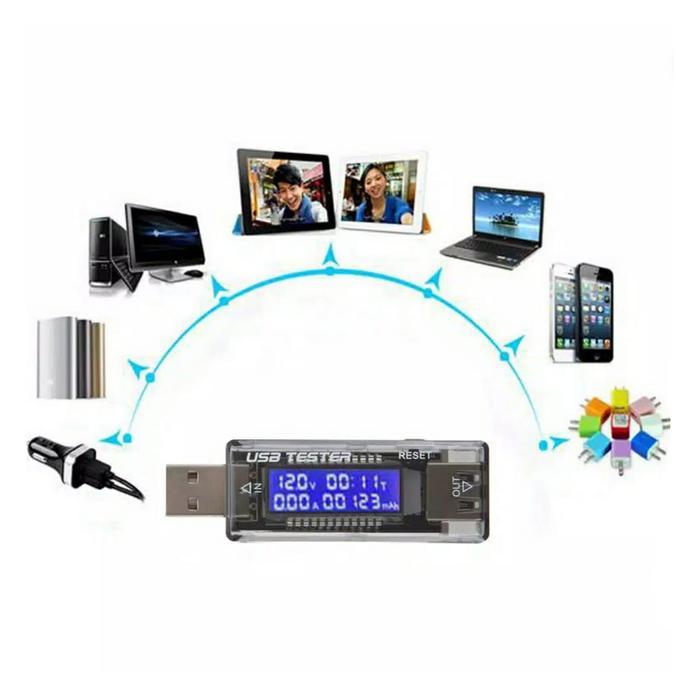 Cuci Gudang Usb Tester Multimeter Charger Doctor 4 In 1 Ampere Volt Watt Timer