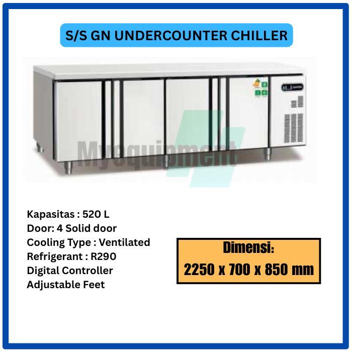 UNDERCOUNTER CHILER 4 DOOR 4 PINTU SOLID