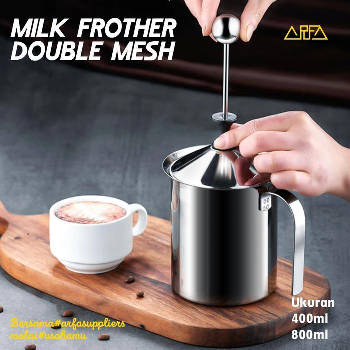 Milk Frother Double Mesh Latte Art Manual
