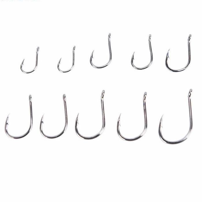 Mata kail pancing bahan baja carbon stanless steel 1 kotak box isi 100