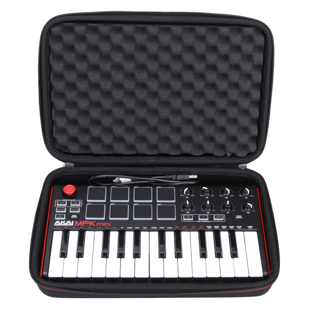LTGEM Hard Carrying Case for Akai MPK Mini MK2/3 and MPK Mini Play/m vave smk 25 MIDI Keyboard