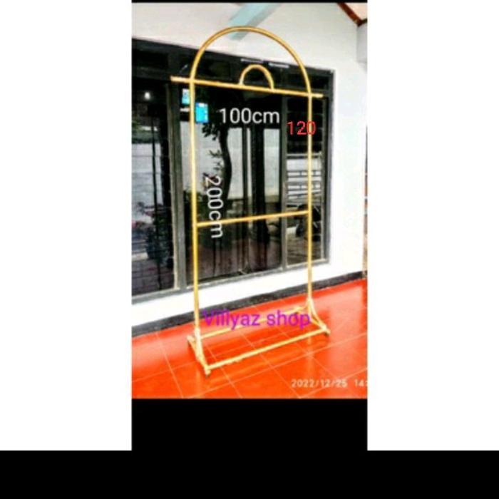 gawangan baju/gantungan baju lengkung 2m