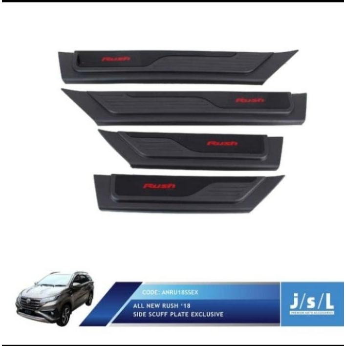 sill plate samping all new rush 2018-2021 hitam xclusive