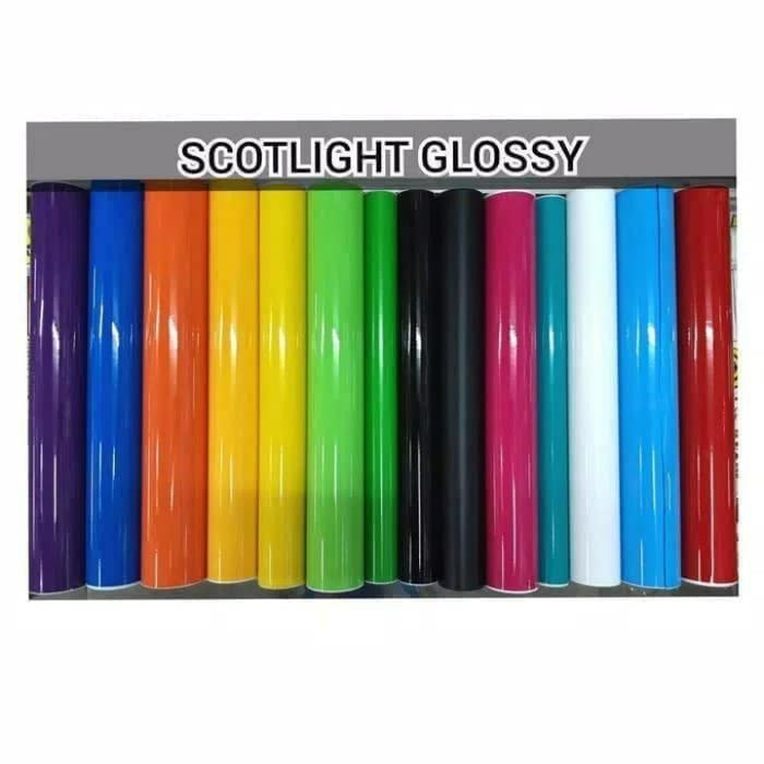 JTTOP! SKOTLET STICKER WARNA GLOSSI POLOS WRAPING MOBIL,MOTOR,LAPTOP DLL