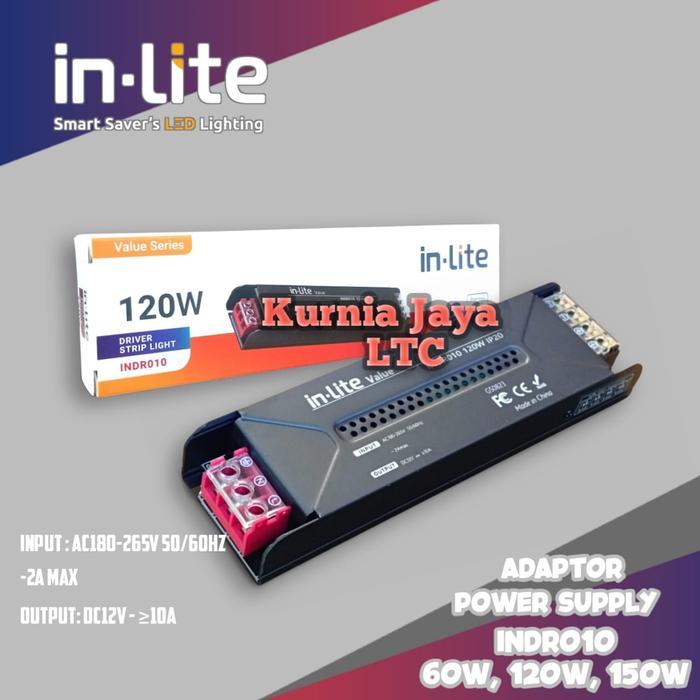 INLITE TRAFO 120W ADAPTOR POWER SUPPLY LED STRIP INDR010 12V