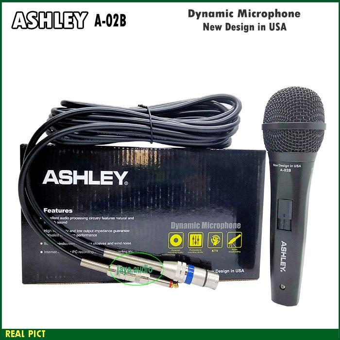 Mic Kabel Mikrofon Dinamis Professional Ashley A-02 Mik Kabel Mic Vokal Ashley Mik Vokal Karaoke