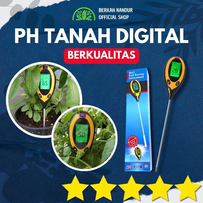 Ph Tanah Digital 4 In 1 Alat Ukur Ph Tanah Digital Alat Ukur Kelembaban Tanah Otomatis Soil Analyzer