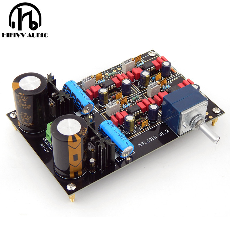 STOK TERBATAS  MBL6010 Front Stage Preamplifier Board JRC5534 OP AMP Black-Gold Edition German MBL60